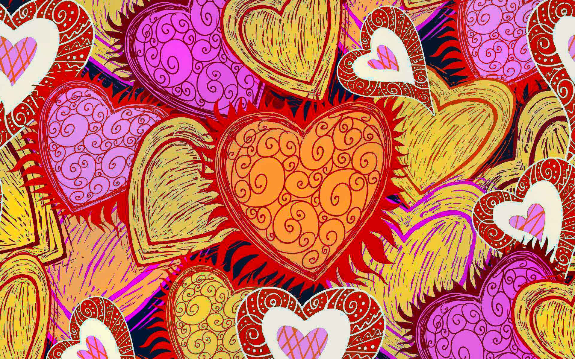 VALENTINE [11] colorful hearts [14februari2015saturday] [101239] [VersionOne] Computer ...1920 x 1200