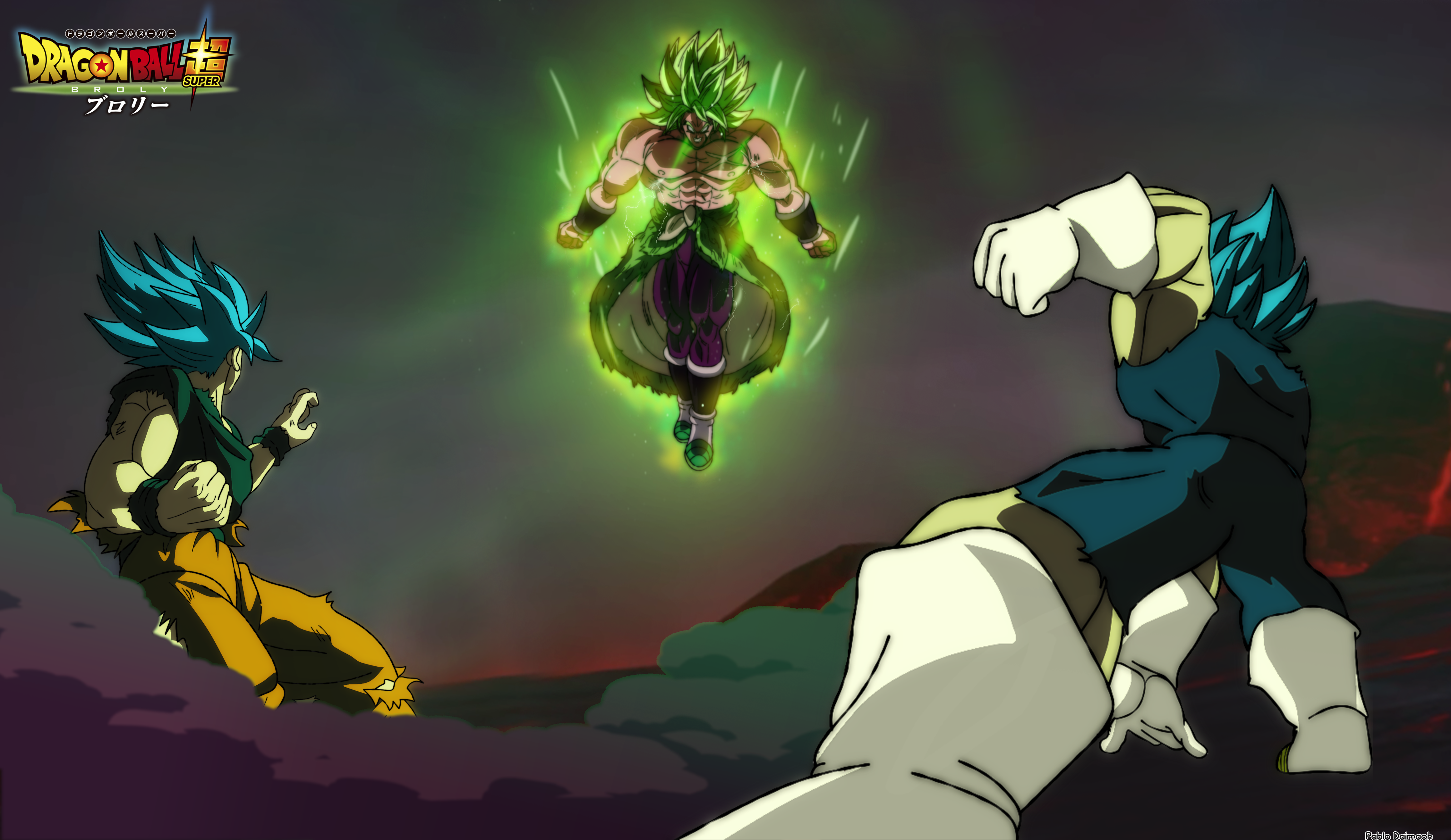 Vegeta And Goku Ssb Vs Broly Ssg 4k Ultra Hd Wallpaper