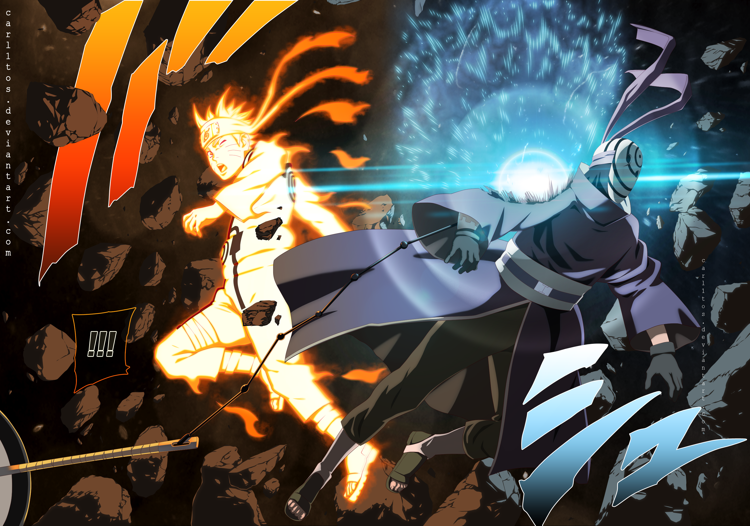 obito vs naruto and sasuke