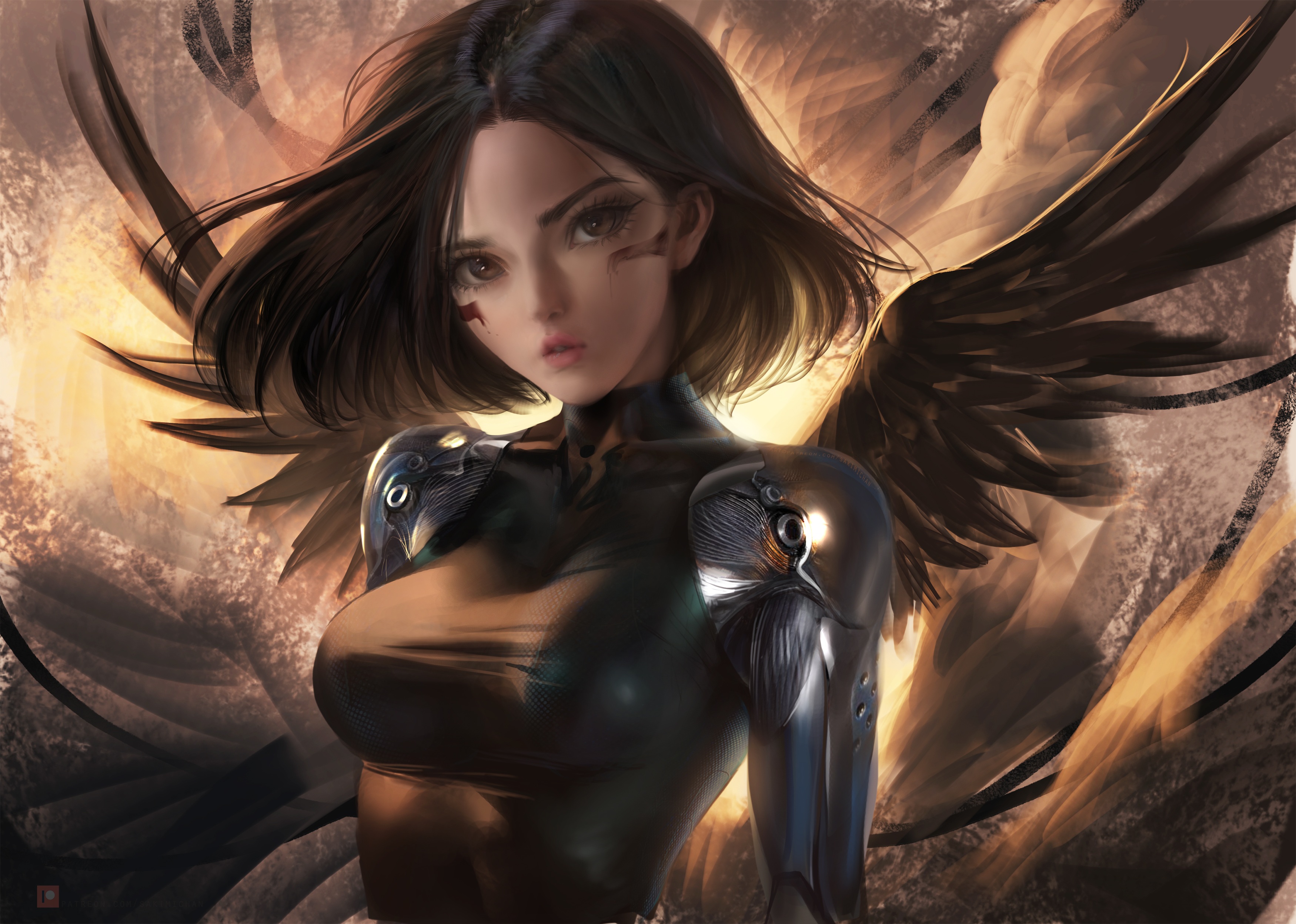 Alita: Battle Angel HD Wallpaper by Sakimichan