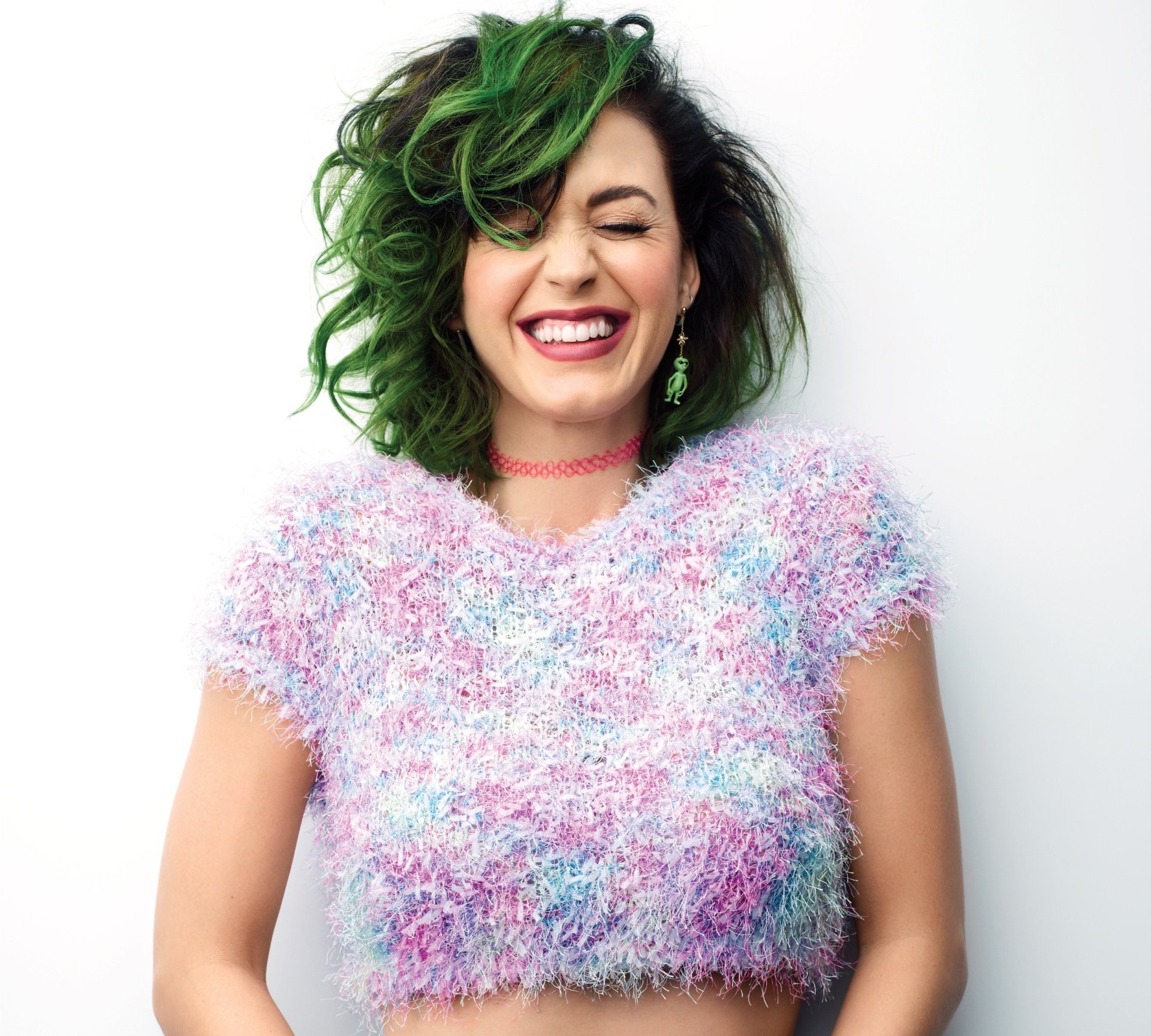 Download Green Hair Music Katy Perry HD Wallpaper