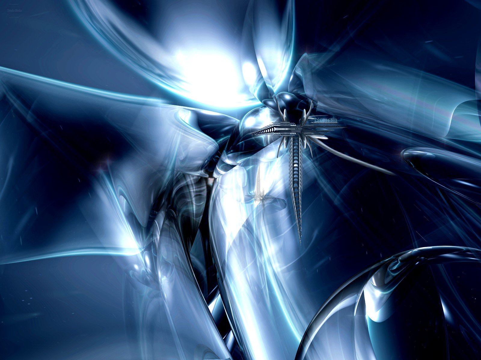 Abstract Blauw Wallpaper and Achtergrond | 1600x1200