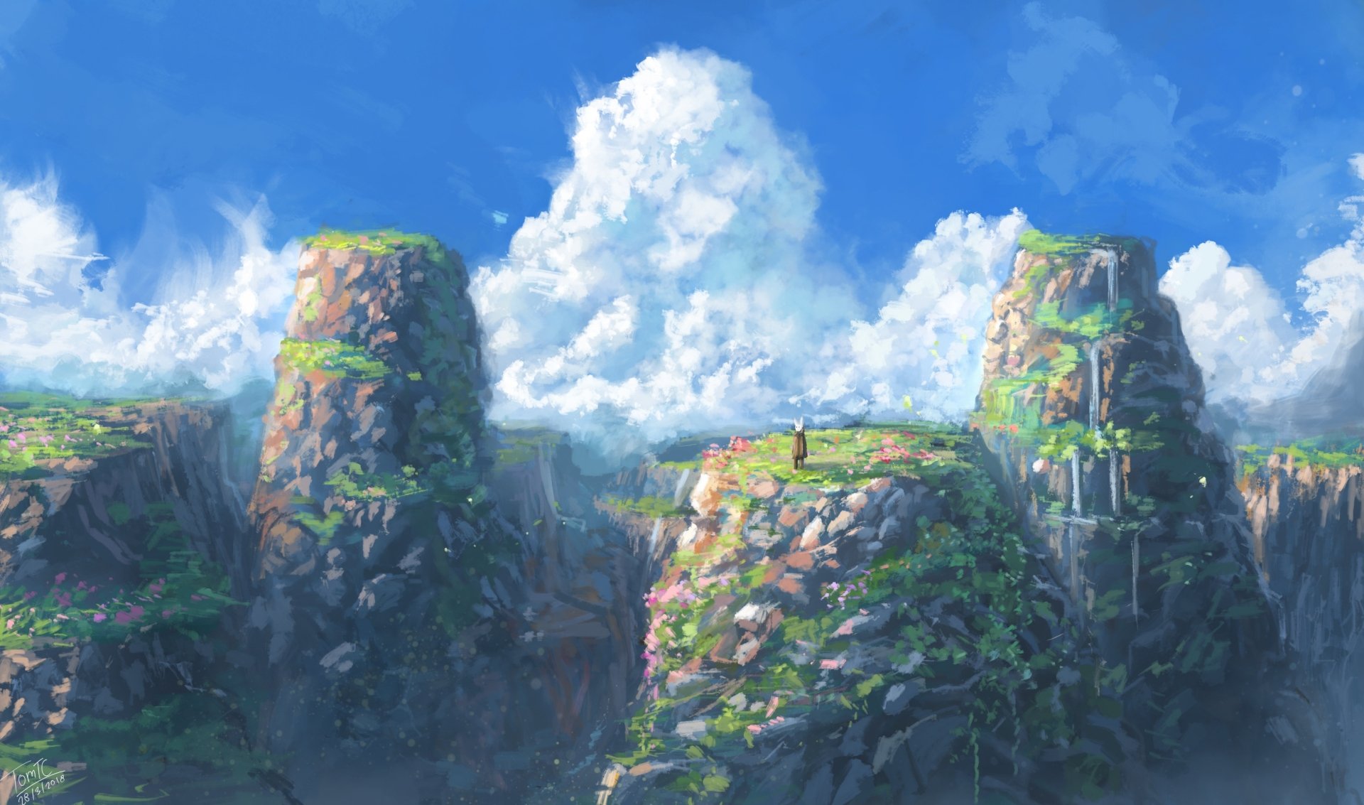 Download Fantasy Landscape Fantasy Landscape HD Wallpaper by Tommy ...