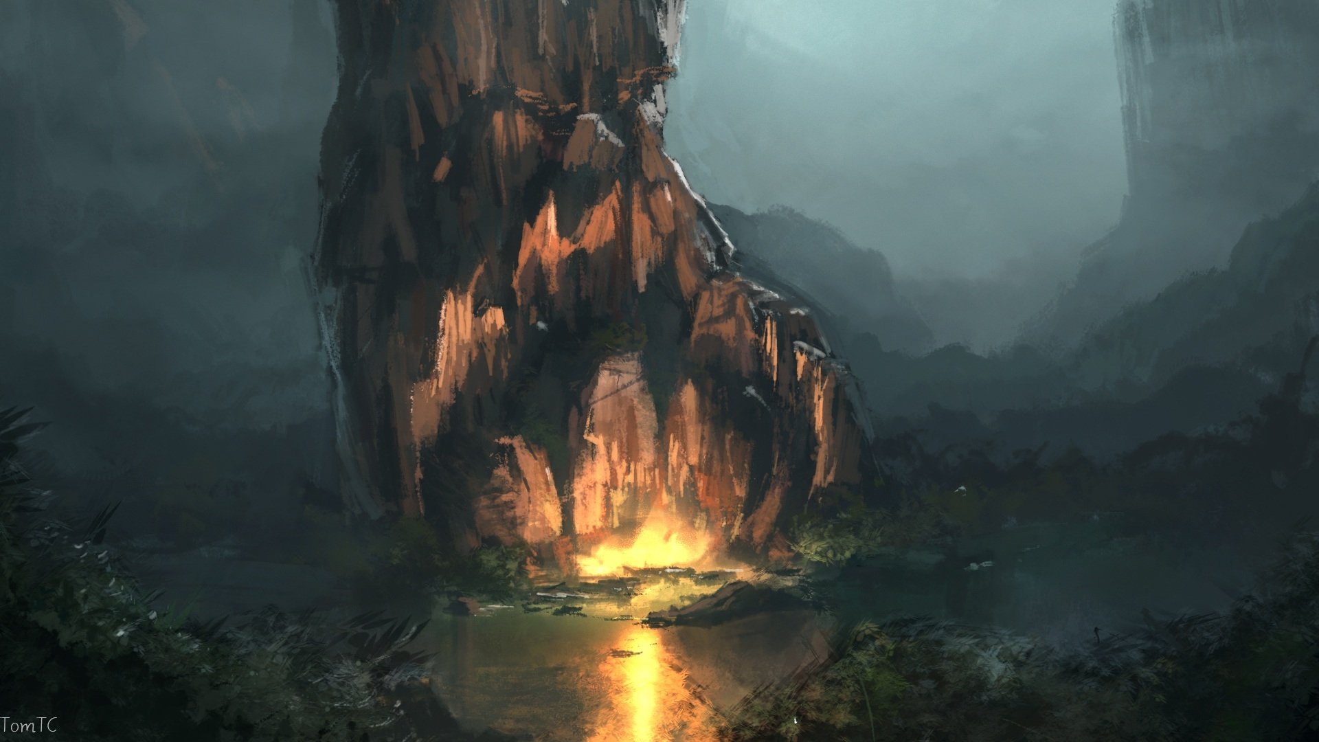 Download Fantasy Landscape Fantasy Landscape HD Wallpaper by Tommy ...