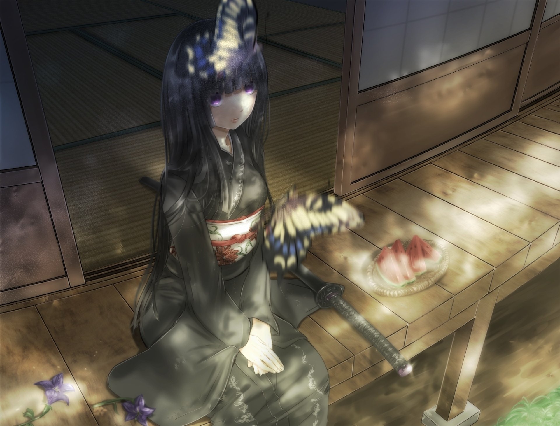 Download Anime Geisha HD Wallpaper by 肉まん