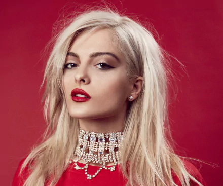 face lipstick brown eyes blonde singer American music Bebe Rexha HD Desktop Wallpaper | Background Image