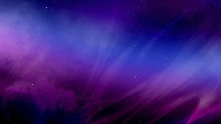 HD desktop wallpaper featuring a stunning Sci-Fi space scene with a gradient of purple and blue hues, dotted with stars.