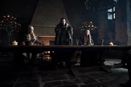 Sophie Turner Kit Harington Jon Snow Emilia Clarke Winterfell (Game of thrones) Daenerys Targaryen Sansa Stark TV Show Game Of Thrones HD Desktop Wallpaper | Background Image