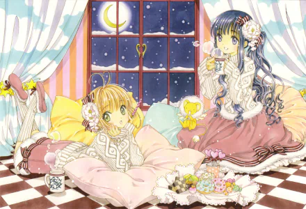Sakura Kinomoto Tomoyo Daidouji Anime Cardcaptor Sakura HD Desktop Wallpaper | Background Image