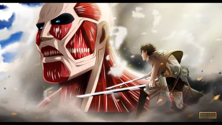  Eren VS Colossal Titan by Kortrex