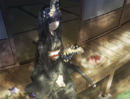 Anime geisha HD Desktop Wallpaper | Background Image