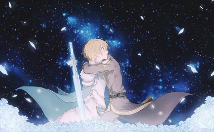 Blue Rose Sword (Sword Art Online) hug Kazuto Kirigaya Kirito (Sword Art Online) Eugeo (Sword Art Online) Anime Sword Art Online: Alicization HD Desktop Wallpaper | Background Image