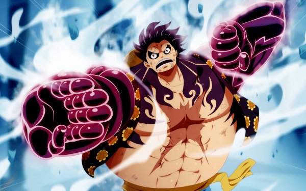 Anime One Piece Monkey D. Luffy Gear Fourth HD Wallpaper | Background Image