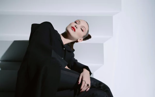stairs Celebrity Bella Hadid HD Desktop Wallpaper | Background Image