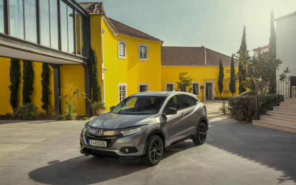 silver car SUV car Honda vehicle Honda HR-V HD Desktop Wallpaper | Background Image