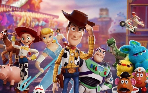 Movie Toy Story 4 Woody Buzz Lightyear Jessie Bo Peep Mr. Potato Head HD Wallpaper | Background Image