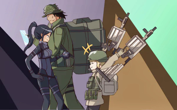 Fukaziroh (Sword Art Online) Elsa Kanzaki M (Sword Art Online) Goushi Asougi Miyu Shinohara Pitohui (Sword Art Online) LLENN (Sword Art Online) Karen Kohiruimaki Anime Sword Art Online Alternative: Gun Gale Online HD Desktop Wallpaper | Background Image