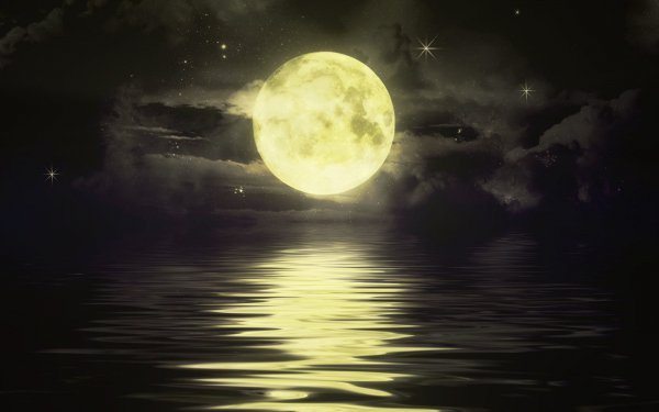 Artistic Moon Moonlight Wallpaper