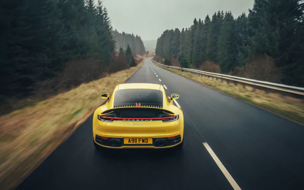 yellow car car Porsche Porsche 911 Porsche 911 Carrera 4S vehicle Porsche 911 Carrera HD Desktop Wallpaper | Background Image