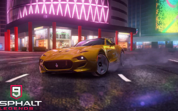 yellow car video game Asphalt 9: Legends HD Desktop Wallpaper | Background Image