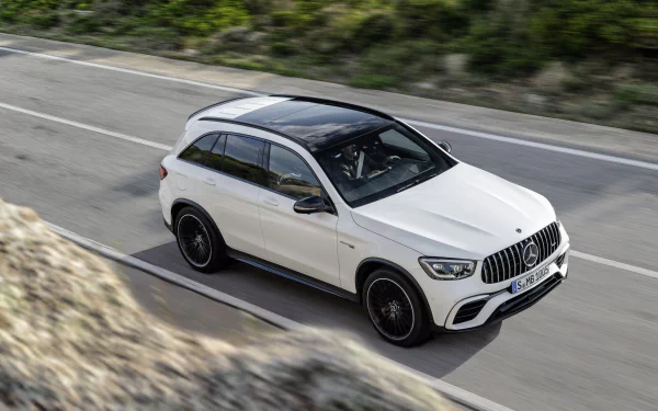 SUV white car car Mercedes-Benz GLC-Class Mercedes-AMG vehicle Mercedes-AMG GLC 63 S HD Desktop Wallpaper | Background Image