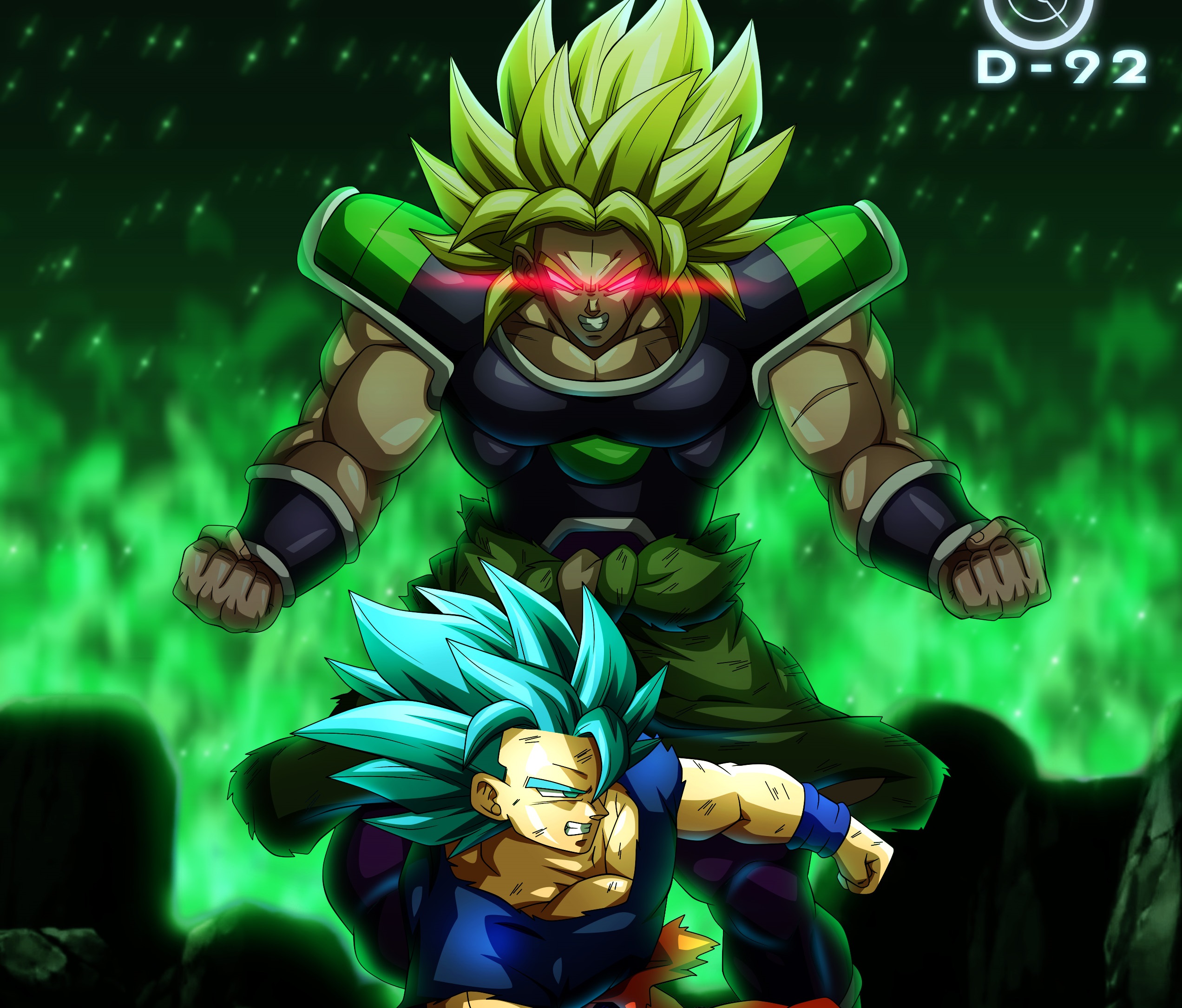 Goku vs Broly HD Wallpaper Background Image 2544x2168