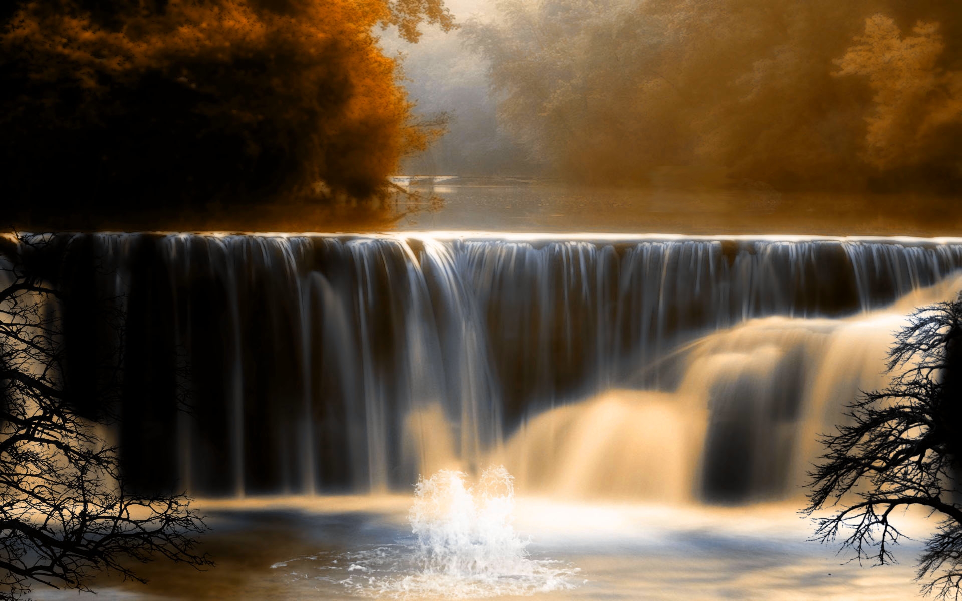 Download Nature Waterfall HD Wallpaper