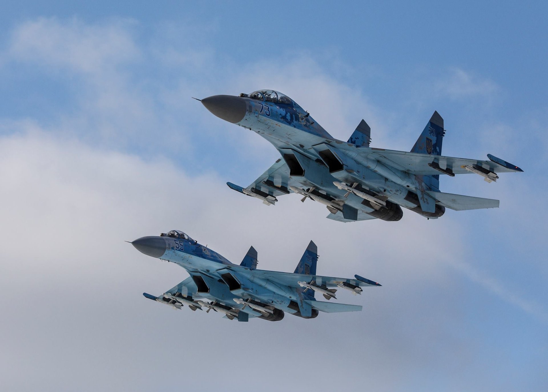 Download Jet Fighter Ukrainian Air Force Military Sukhoi Su-27 HD Wallpaper