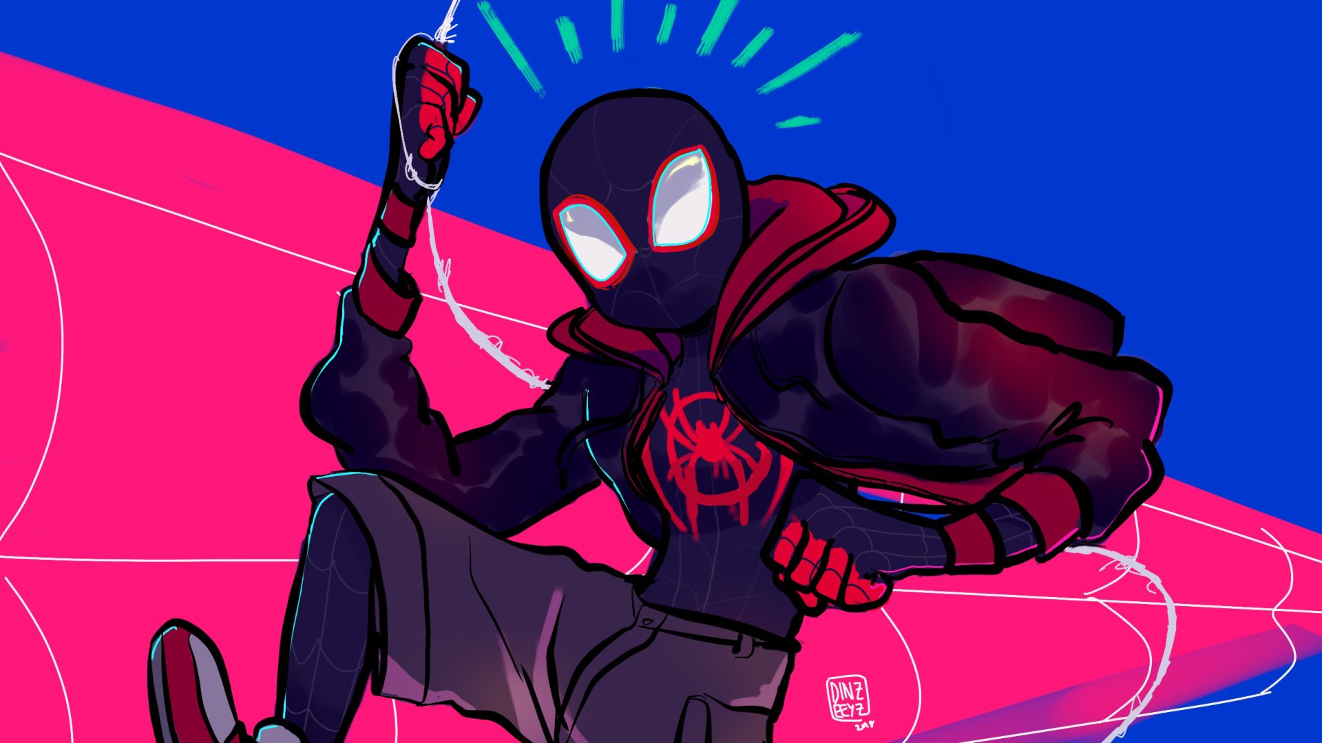 Download Miles Morales Spider Man Movie Spider-Man: Into The Spider-Verse HD Wallpaper by Dinzeeyz