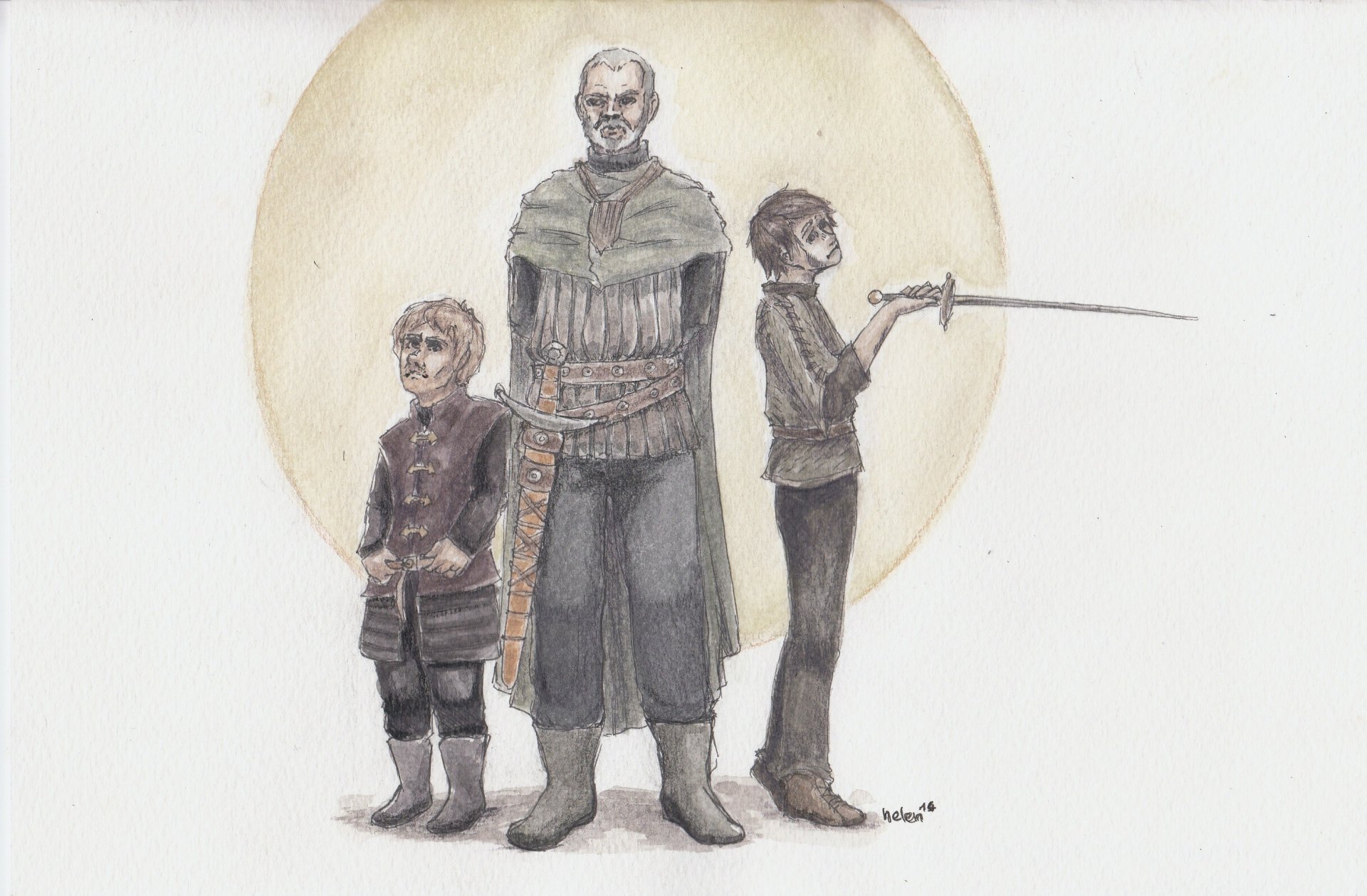 Download Arya Stark Davos Seaworth Tyrion Lannister TV Show Game Of Thrones HD Wallpaper by h-e-l-e-n