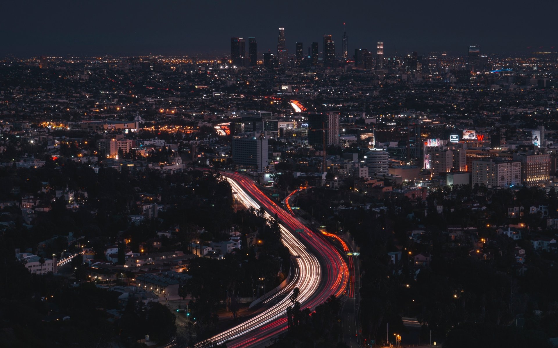 Download Light City Night Time Lapse Man Made Los Angeles 4k Ultra HD Wallpaper
