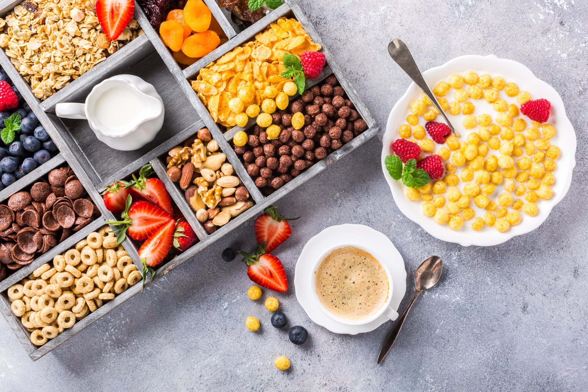 Download Strawberry Fruit Cereal Still Life Food Breakfast 4k Ultra HD Wallpaper