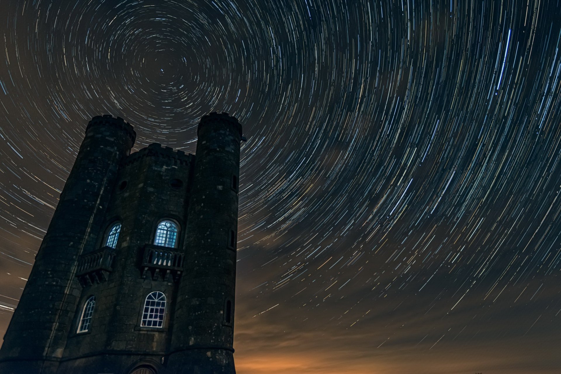 Download Building Star Trail Photography Night HD Wallpaper