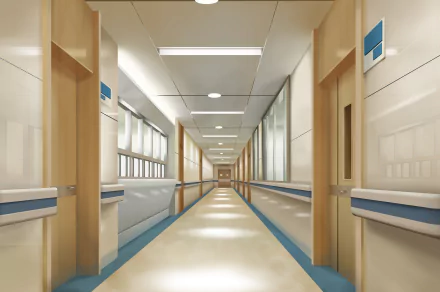 hallway hospital Anime Original HD Desktop Wallpaper | Background Image