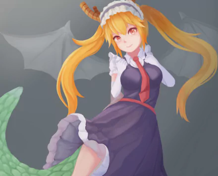 Tohru (Miss Kobayashi's Dragon Maid) Anime Miss Kobayashi's Dragon Maid HD Desktop Wallpaper | Background Image