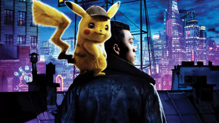 building Snorlax (Pokémon) Psyduck (Pokémon) neon cap Pikachu Pokemon actor American Justice Smith movie Pokémon Detective Pikachu HD Desktop Wallpaper | Background Image