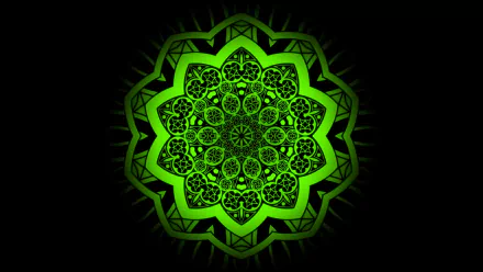  Beautiful Green Circular Pattern