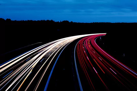night road photography time lapse light trail HD Desktop Wallpaper | Background Image