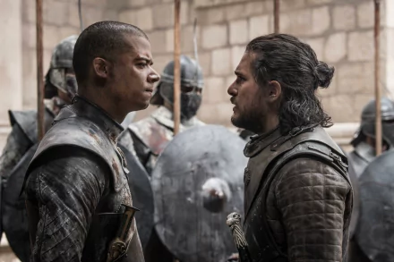 Jon Snow Kit Harington Jacob Anderson Grey Worm TV Show Game Of Thrones HD Desktop Wallpaper | Background Image