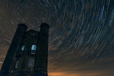 building star trail photography night HD Desktop Wallpaper | Background Image