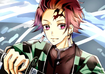 Tanjiro Kamado Anime Demon Slayer: Kimetsu no Yaiba HD Desktop Wallpaper | Background Image