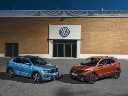 orange car SUV Volkswagen car vehicle Volkswagen T-Cross HD Desktop Wallpaper | Background Image