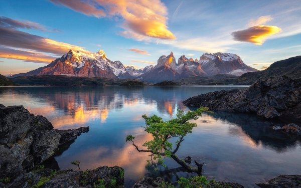 Earth Lake Lakes Nature Reflection Mountain HD Wallpaper | Background Image