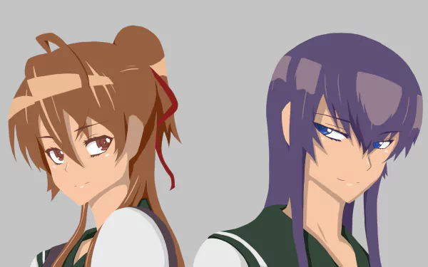 Saeko Busujima Rei Miyamoto Anime Highschool Of The Dead HD Desktop Wallpaper | Background Image