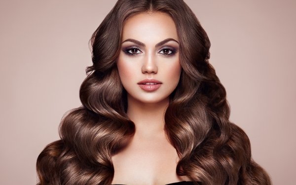 Women Model Face Brown Eyes Long Hair Brunette HD Wallpaper | Background Image