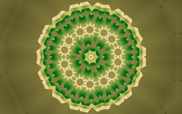 Abstract Kaleidoscope Pattern Green HD Wallpaper | Background Image