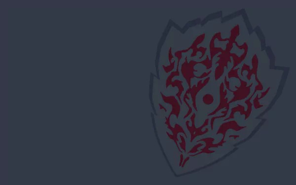 An HD desktop wallpaper featuring the shield emblem from Tate no Yuusha no Nariagari (The Rising of the Shield Hero), showcasing its intricate design against a dark background.