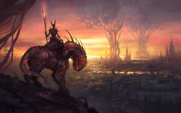 Fantasy Creature City HD Wallpaper | Background Image