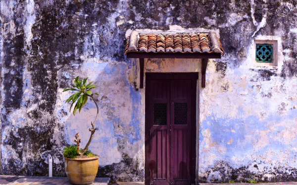 Old House with Colorful Door