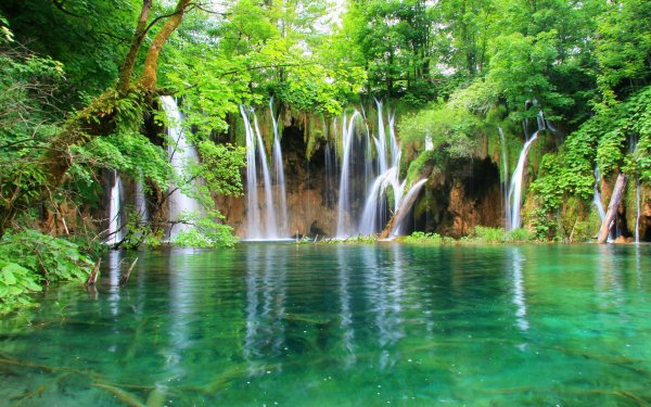 Earth Waterfall Waterfalls Water Lagoon Nature HD Wallpaper | Background Image